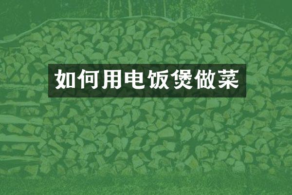 如何用电饭煲做菜