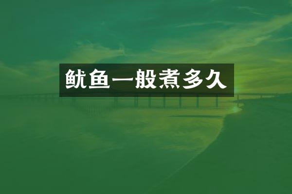 鱿鱼一般煮多久