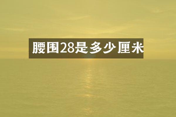 腰围28是多少厘米