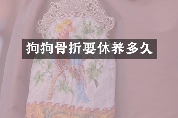 狗狗骨折要休养多久
