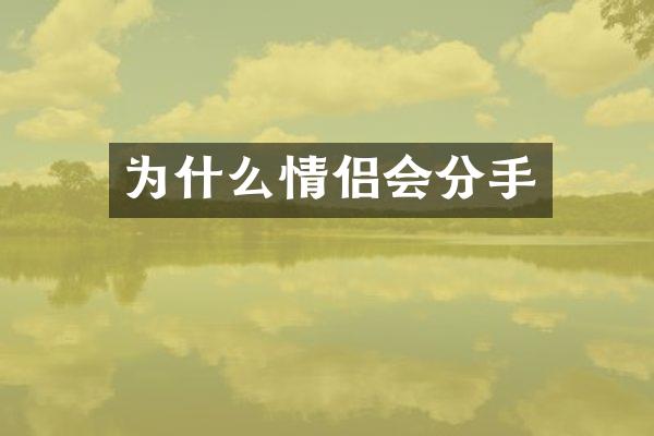 为什么情侣会分手