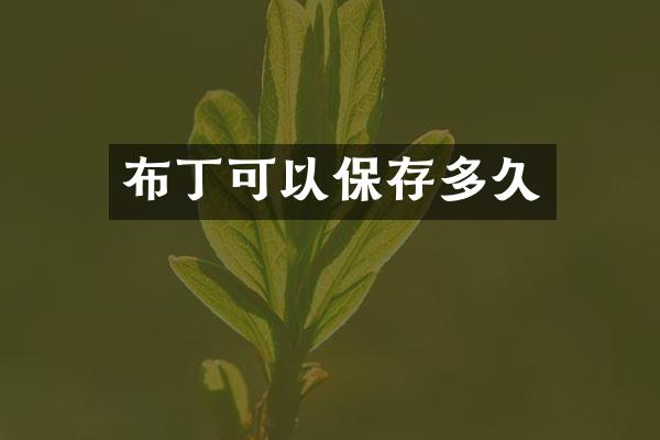 布丁可以保存多久