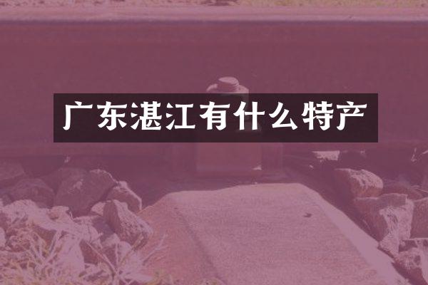 广东湛江有什么特产