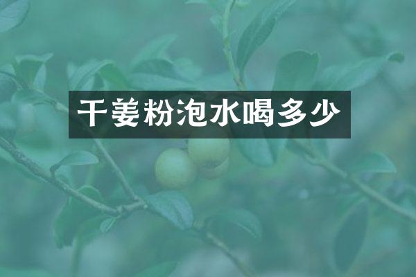 干姜粉泡水喝多少