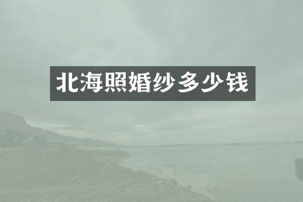 北海照婚纱多少钱