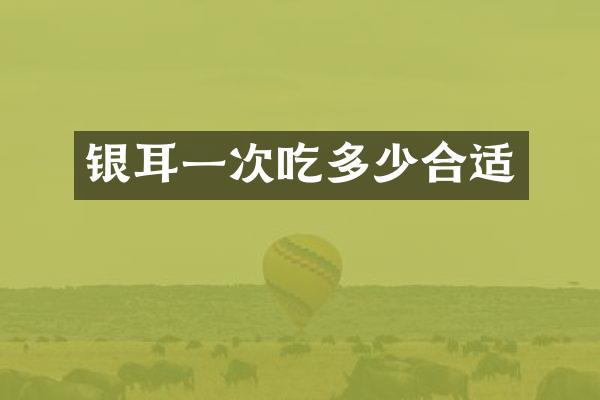 银耳一次吃多少合适
