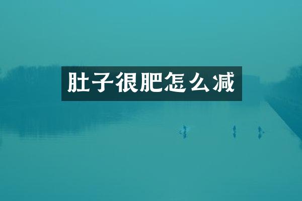 肚子很肥怎么减