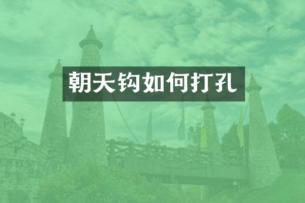 朝天钩如何打孔