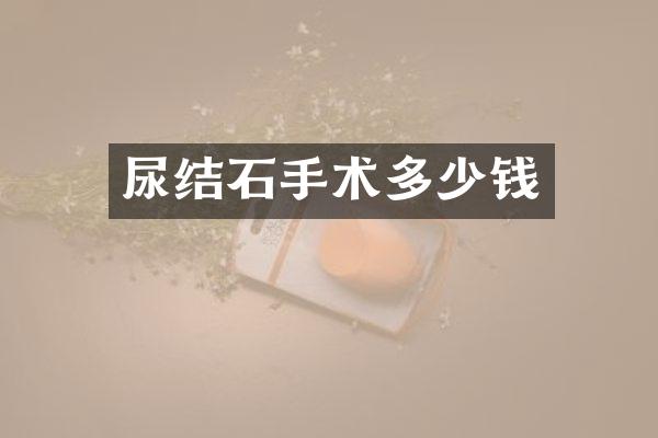 尿结石手术多少钱