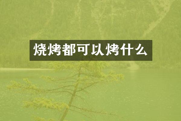 烧烤都可以烤什么