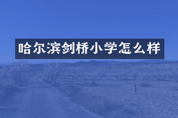 哈尔滨剑桥小学怎么样