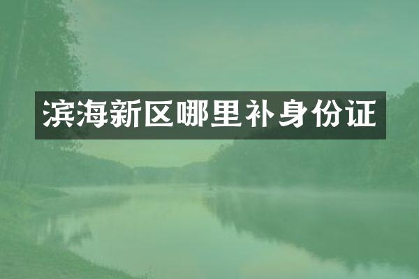 滨海新区哪里补身份证