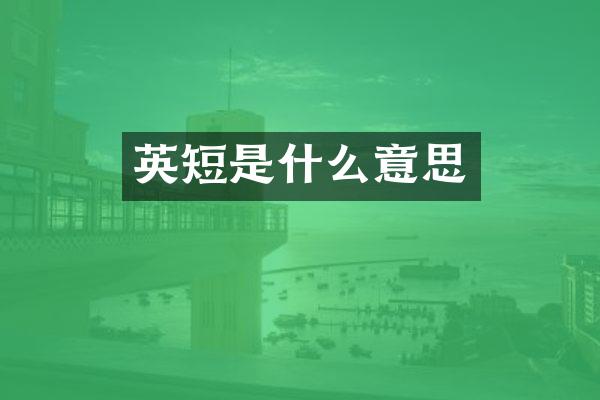 英短是什么意思