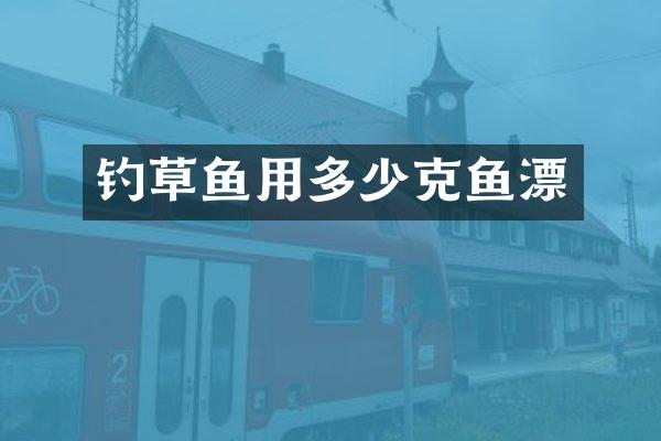 钓草鱼用多少克鱼漂