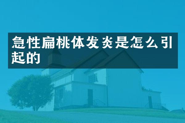 急性扁桃体发炎是怎么引起的