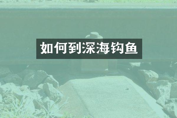 如何到深海钩鱼