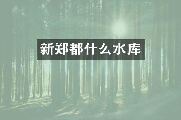 新郑都什么水库