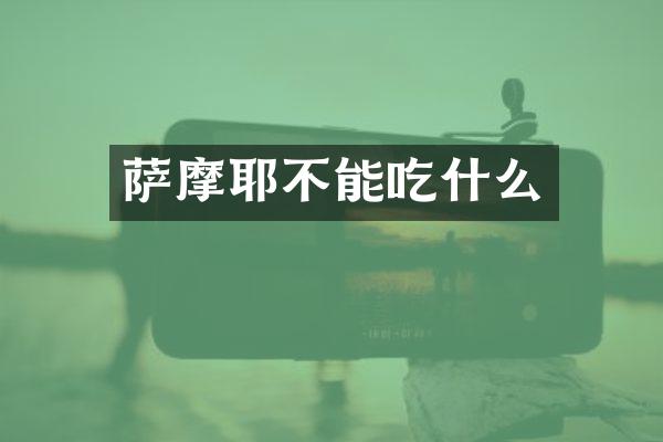 萨摩耶不能吃什么