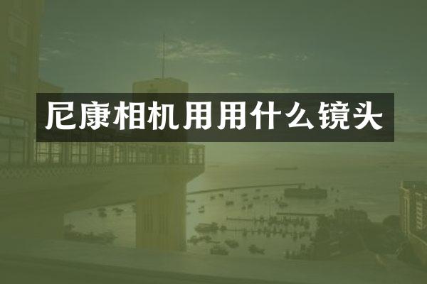 尼康相机用用什么镜头