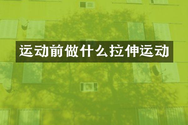 运动前做什么拉伸运动