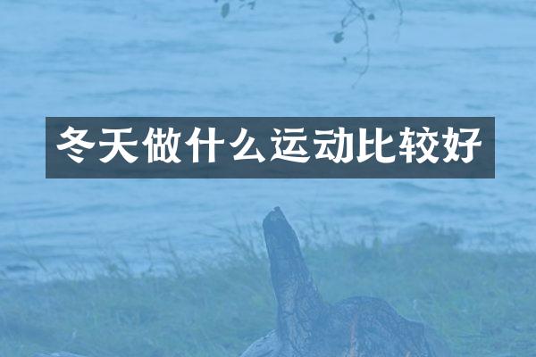冬天做什么运动比较好