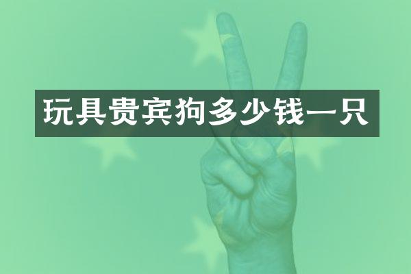 玩具贵宾狗多少钱一只