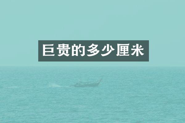 巨贵的多少厘米