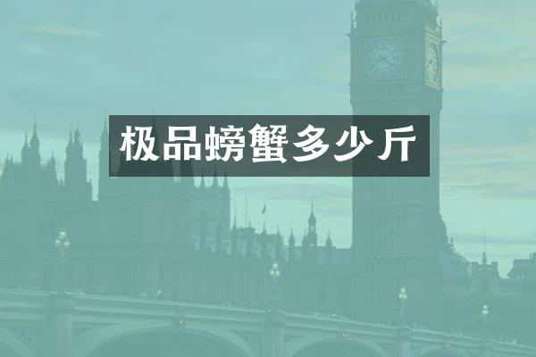 极品螃蟹多少斤