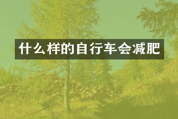 什么样的自行车会减肥