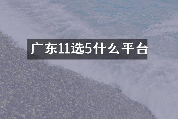 广东11选5什么平台