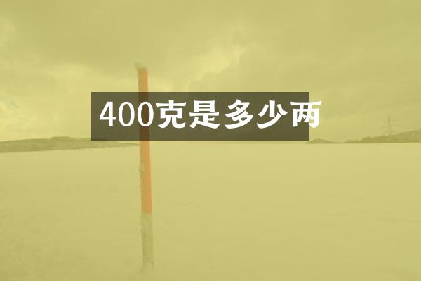 400克是多少两