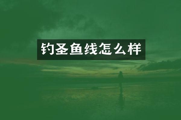 钓圣鱼线怎么样