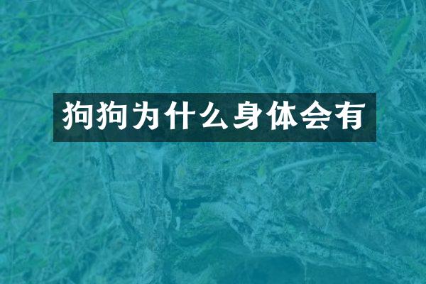 狗狗为什么身体会有