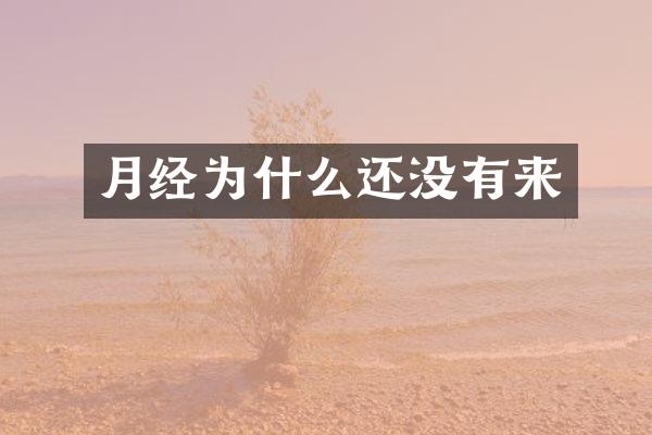 月经为什么还没有来