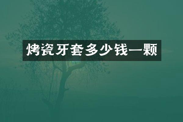 烤瓷牙套多少钱一颗