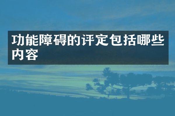 功能障碍的评定包括哪些内容