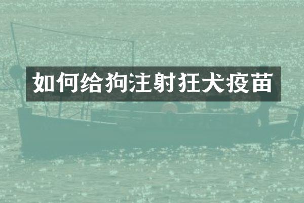 如何给狗注射狂犬疫苗