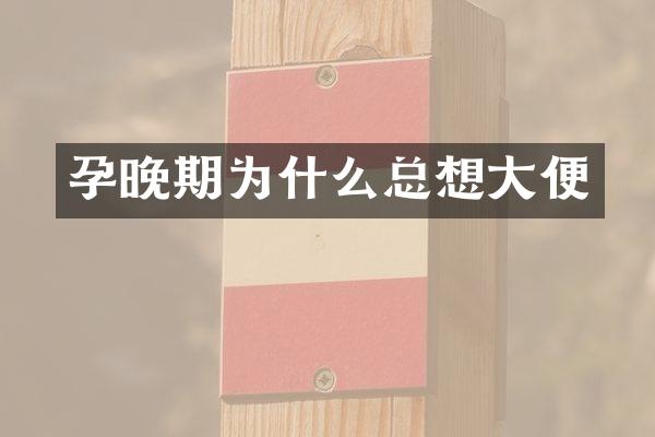 孕晚期为什么总想大便