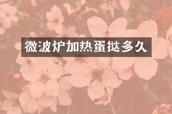 微波炉加热蛋挞多久