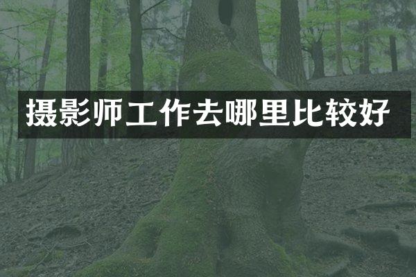 摄影师工作去哪里比较好