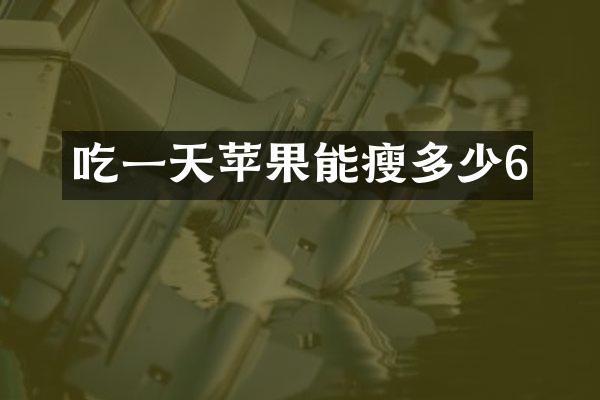 吃一天苹果能瘦多少6