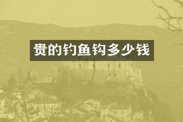 贵的钓鱼钩多少钱