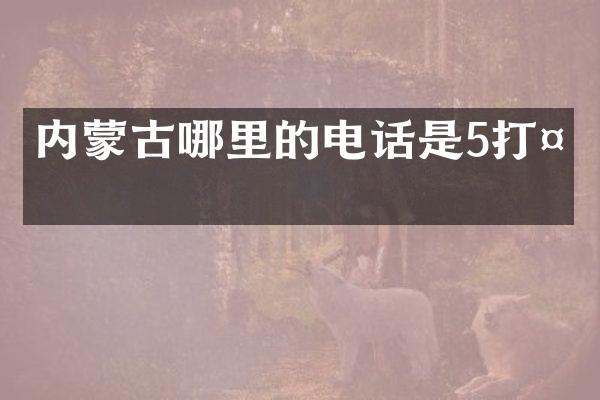 内蒙古哪里的电话是5打头