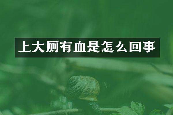 上大厕有血是怎么回事