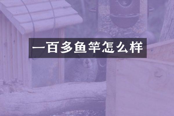 一百多鱼竿怎么样