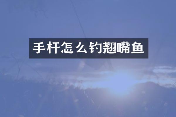 手杆怎么钓翘嘴鱼