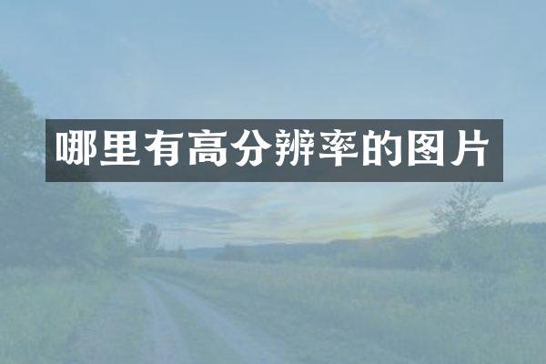 哪里有高分辨率的图片