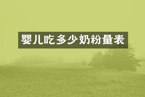 婴儿吃多少奶粉量表