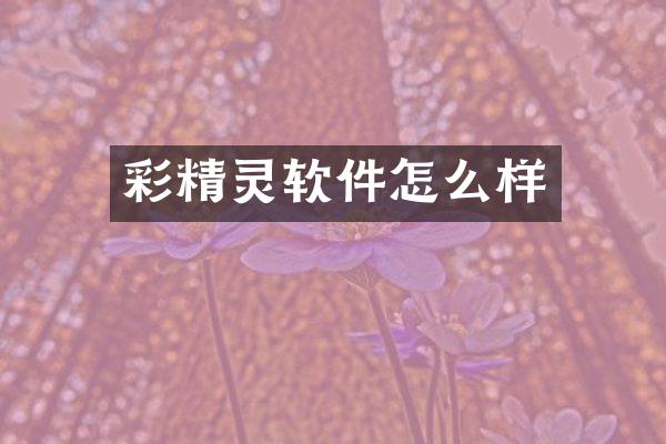 彩精灵软件怎么样