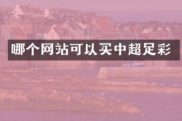 哪个网站可以买中超足彩